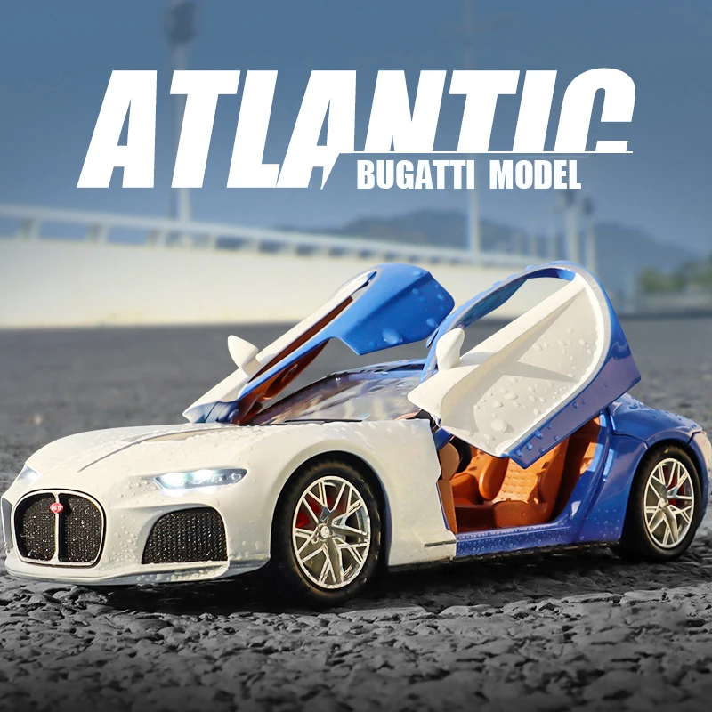 1:24 Bugatti Atlantic Sports Car Alta Simulazione Diecast Car Modello In Lega Di Metallo Auto Giocattoli Per Bambini Collezione Regali