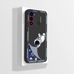 Cute Panda Soft Silicone Phone Case Cover for Tecno Spark GO 2022 (Black A01)