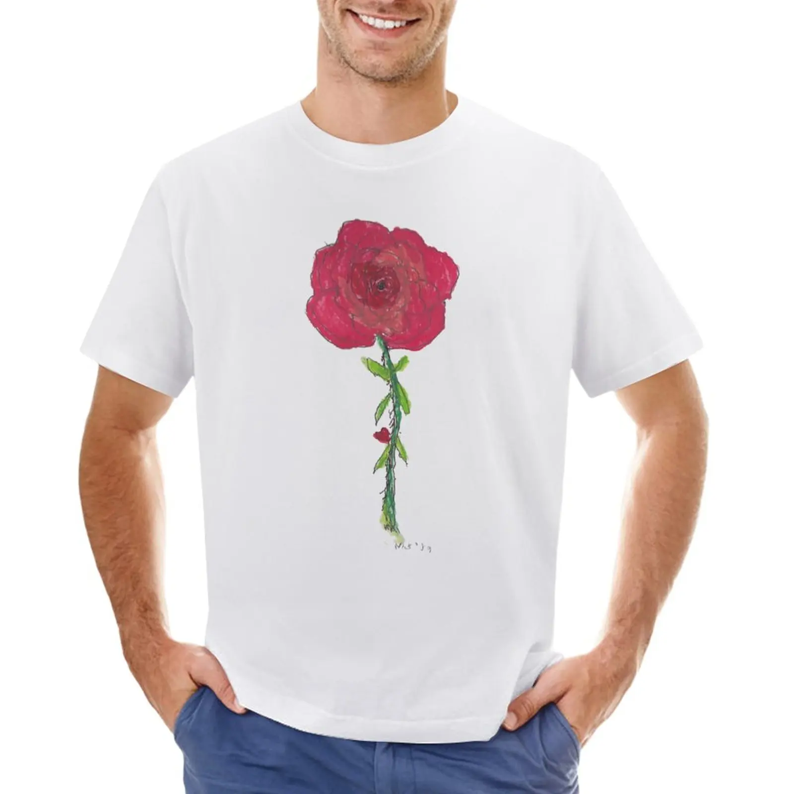 

Bev's Rose T-Shirt blacks Blouse tops korean fashion mens white t shirts