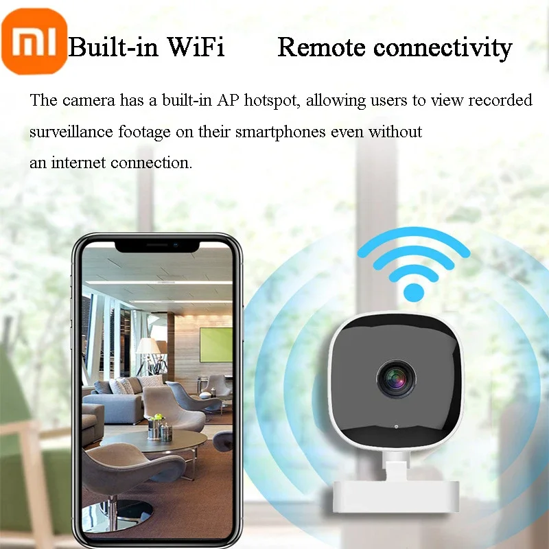 Xiaomi Wireless Camera High-definition Wide-angle Indoor Monitoring Mobile Remote Motion Detection Night Vision Safety Camera 4
