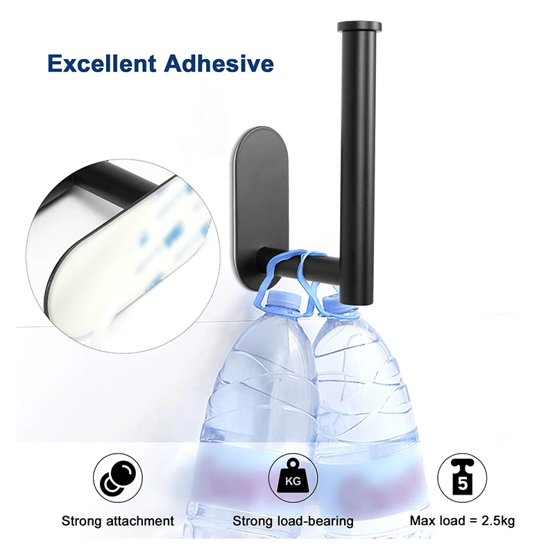 Adhesive Toilet Roll Paper Holder Organizer Wall Mount Storage Stand Kitchen Bathroom No Drill Tissue Towel Dispenser Stainless paper towel holder toilet paper holder toilet paper rack toilet roll holder tissue holder