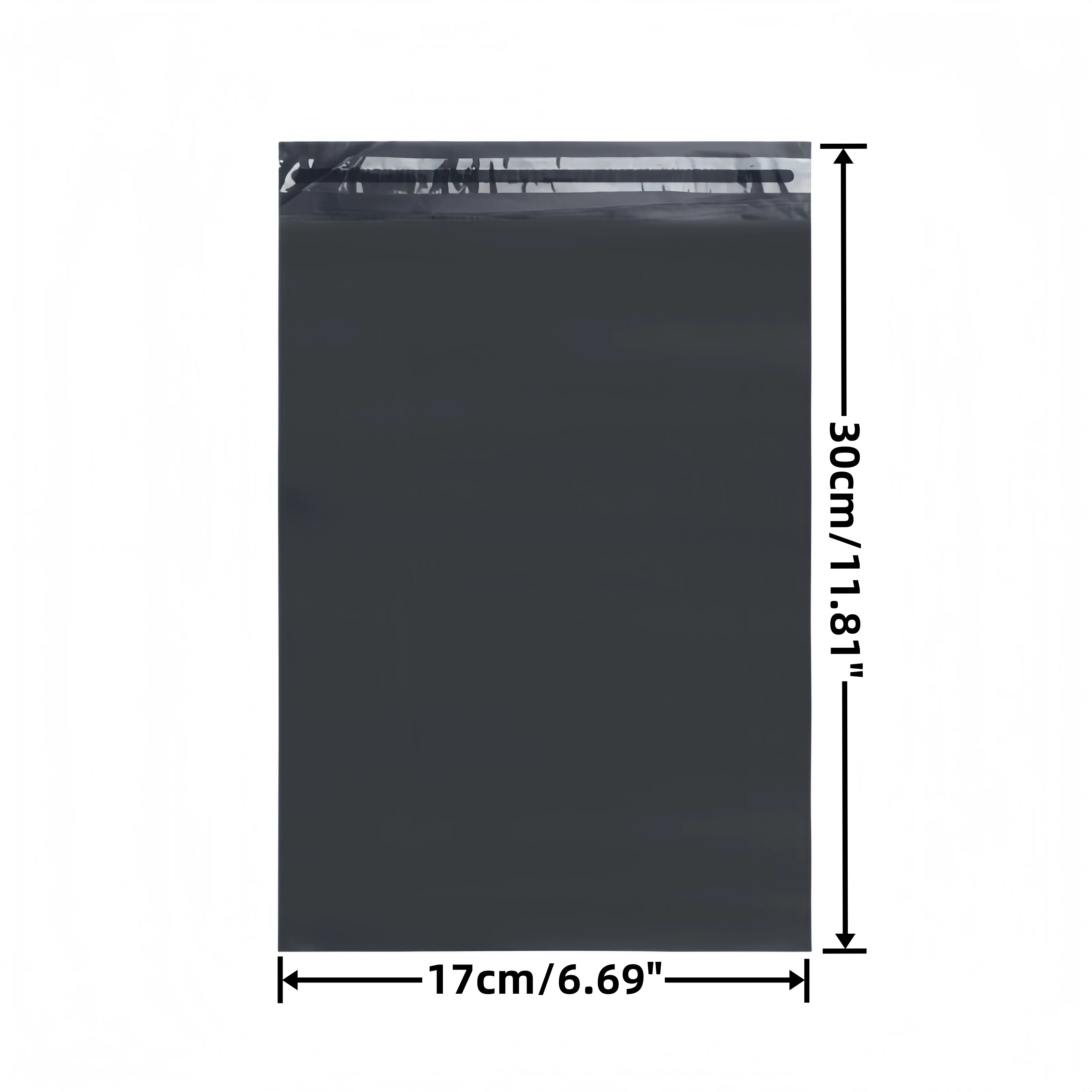 20pcs 17x30cm Durable Black Poly Mailers Waterproof Tear-Resistant Courier Bags Packaging for E-commerce Shipping