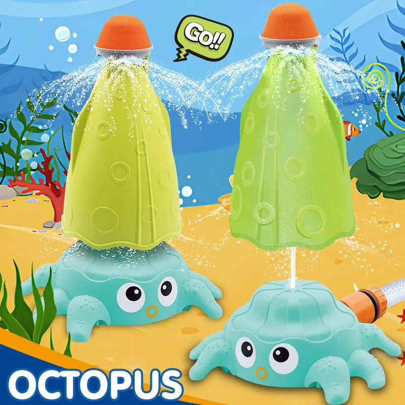 Inflatable Water Mat Doki Toy Outdoor Water Playing Toy Rotating Flying Octopus Sprinkler Summer Outdoor Sports Grassland