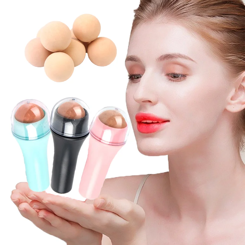 

Two Oil Absorbing Balls Natural Volcanic Stone Cleansing Facial Grease Reusable Replacement Ball Shrinking Pore Skin Care Tool