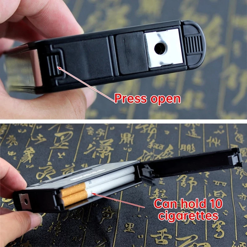10PCS Portable Automatic Cigarette Case Holder For Men