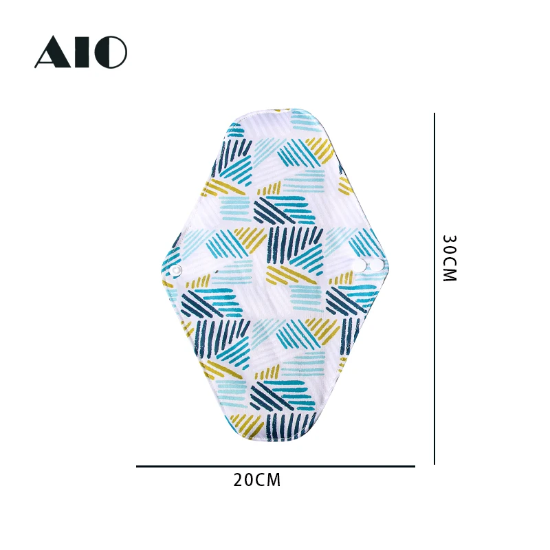 AIO 1Pcs20*30cm Reusable Sanitary Towel Cloth Postpartum Nursing Gaskets for Mom Washable Panty Liner With Bamboo Charcoal Inner
