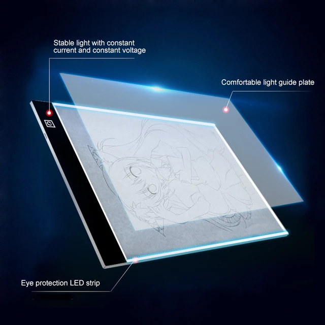 LED Photocopying Table Drawing Board Children's Light-transmitting Copying Table Brightness Adjustable Copy Board Painting Toys 2