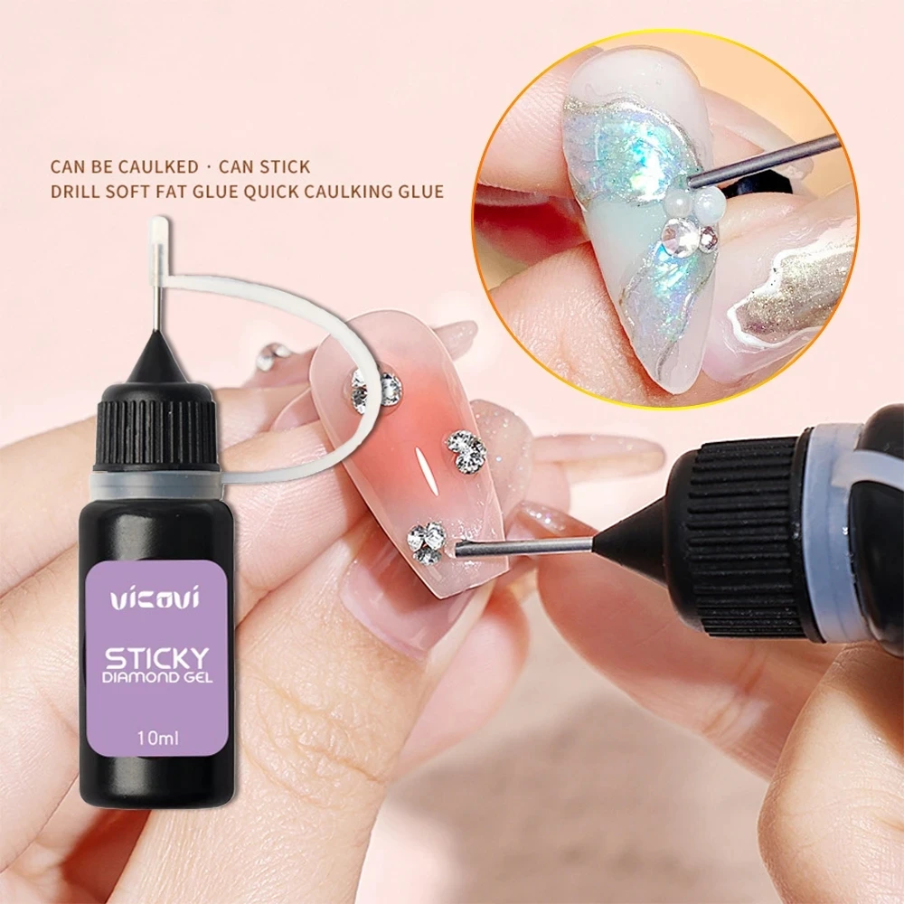 Nail Rhinestone Adhesive Glue For Stick The Drill Tranparent Nail Glue Crystal Gem Diamond Sticky Gel For Manicure Nail Glue