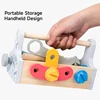 Montessori Children Wooden Tool Set Toys Pretend Play Tool Kit Construction Tools Simulation Repair Carpenter Tool Toys Gift 4