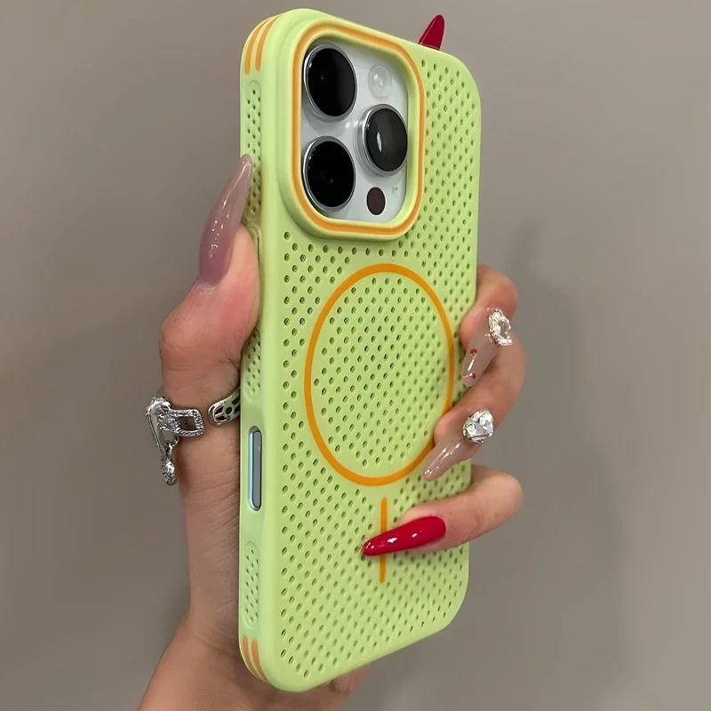 Deluxe Magnetic Heat-Dissipating Candy Phone Case with Bumper Back Cover