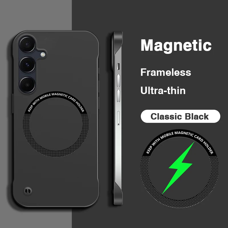 Slim Frameless Armor Phone Case - Durable Magnetic Anti-Scratch Back Cover