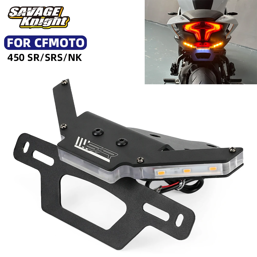 CFMOTO 450SR 번호판 홀더 방향 지시등 LED 조명, 오토바이 액세서리, 테일 깔끔한 펜더 제거기, 450SR 450 SR, 신제품 450SRS 450NK 250SRS