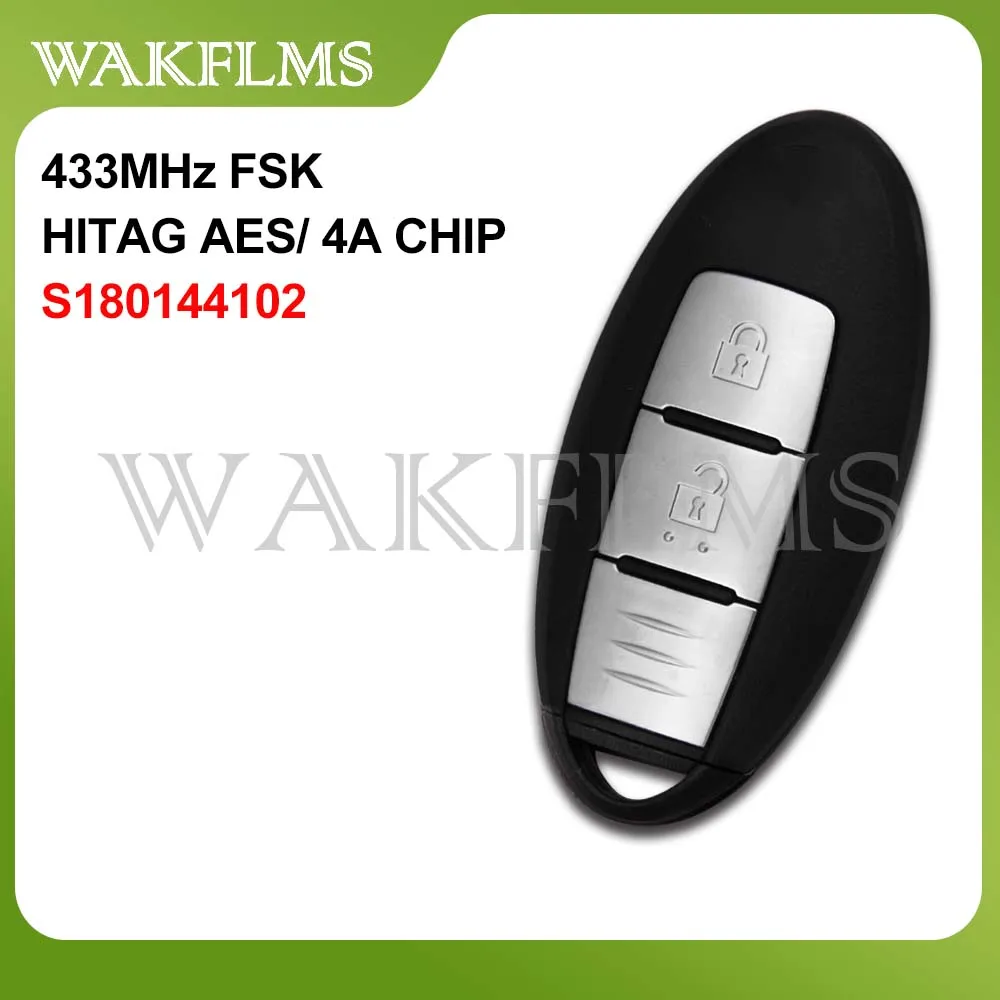 For Nissan Qashqai X-trail Pulsar 2013 2014 2015 Smart Remote Key 433.92MHz PCF7945M S180144102 285E3-4CB0C car remote key car key