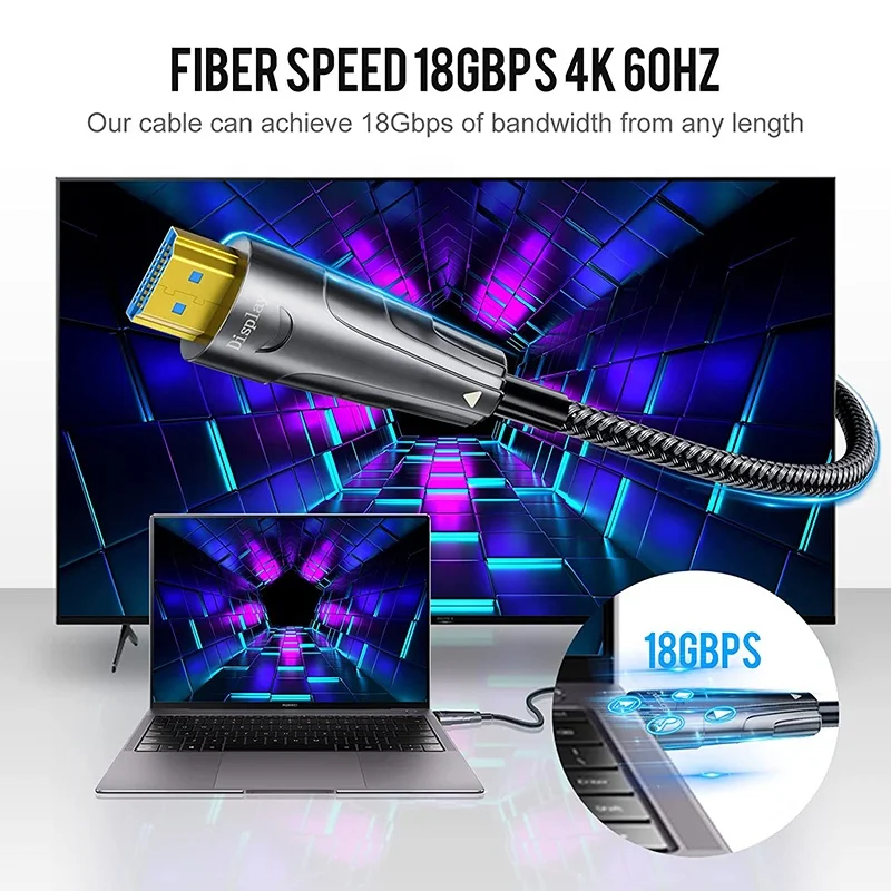 1080P 4K HDMI 남성-남성 케이블 2.0 HDMI 광케이블 1M 2M 3M 5M 10M 15M 20M 30M 50M 100M HD 비디오 광섬유 HDMI 케이블