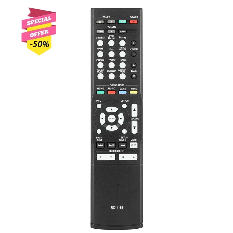 Rc-1189 Telecomando Per Ricevitore Av Denon Avr-S720W Avr-S700W Avr-S710W Avr-X520Bt Avr-S510Bt Avr-X1100W Avr-X1200W