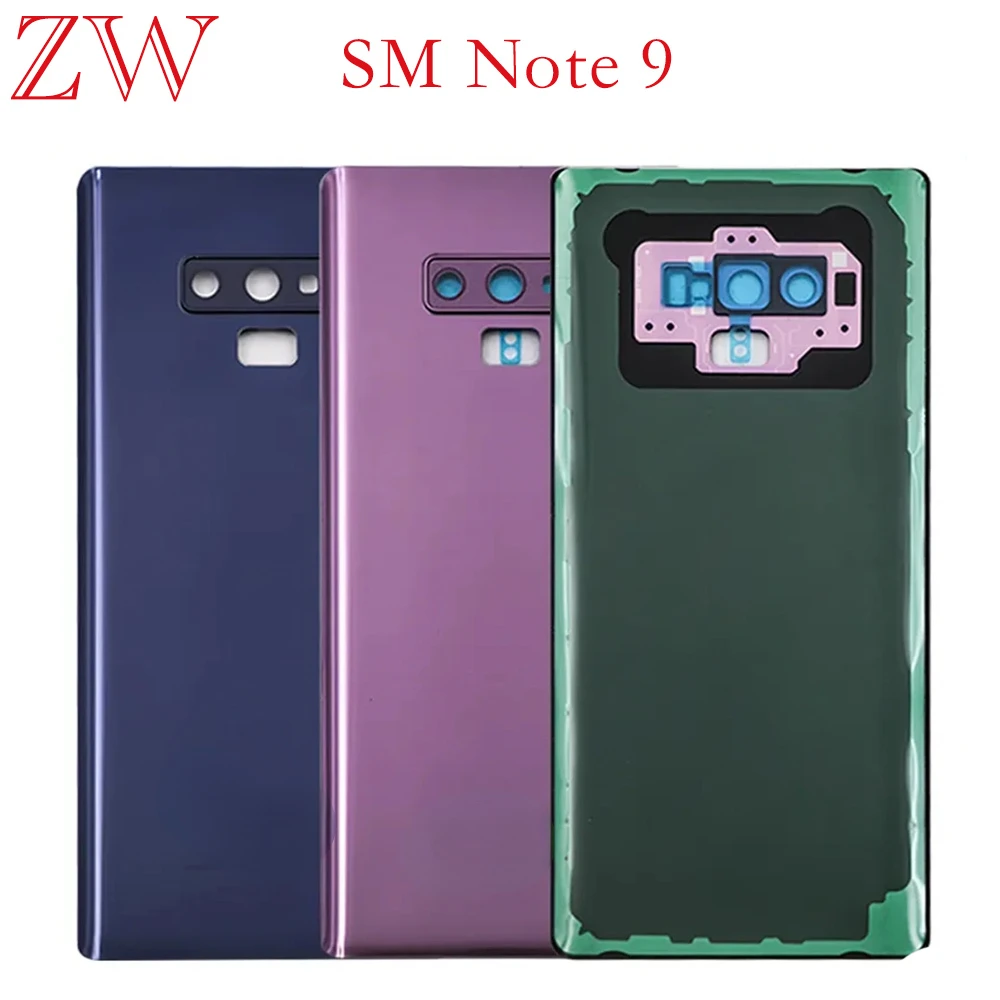 For Samsung Galaxy Note 9 Note9 N960 N9600 N960F Battery Back Cover Rear Door 3D Glass Panel Housing Case Camera Lens Adhesive