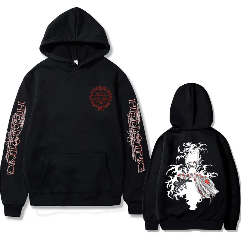 

Japanese Anime Hellsing Vampire Alucard Hoodie Men Women Casual Oversized Hoodies Male Manga Vintage Sweatshirt Men's Clothing