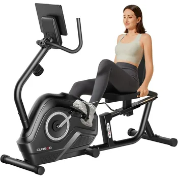 Recumbent Exercise Bike for Home Gym: Adjustable Seat and 16-resistance levels 1