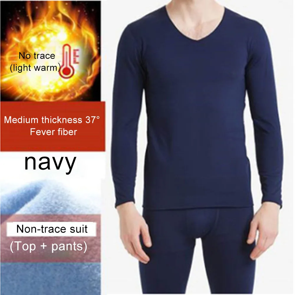 Men's Winter Thermal Underwear Silk Seamless Hermal Clothing Man