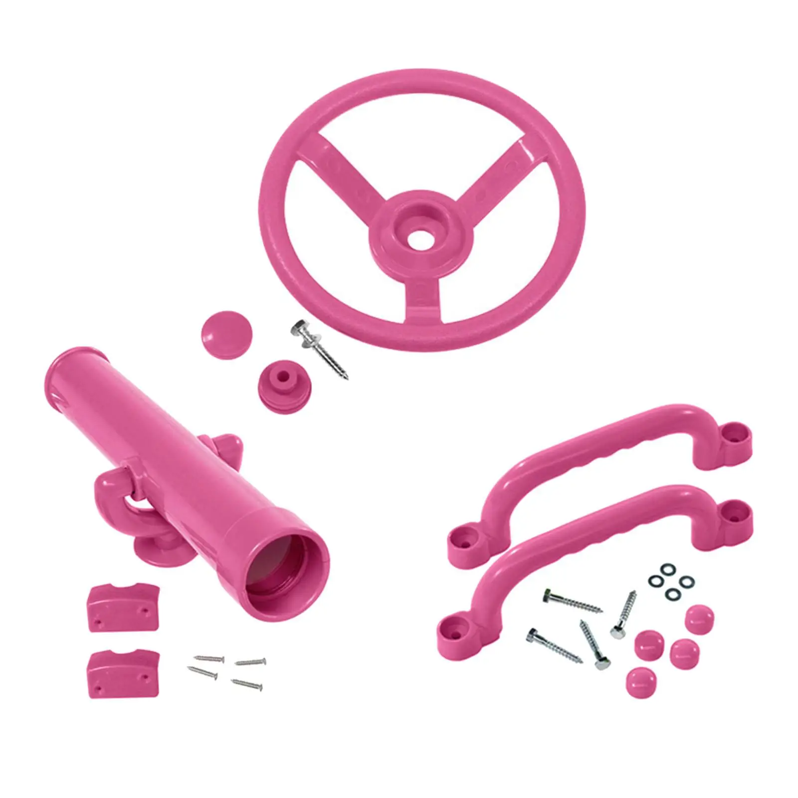 Playground Equipment Pink Set Pirate Telescope Steering Wheel Handle Bars for Jungle Gym Swingset Backyard Treehouse Parts 2