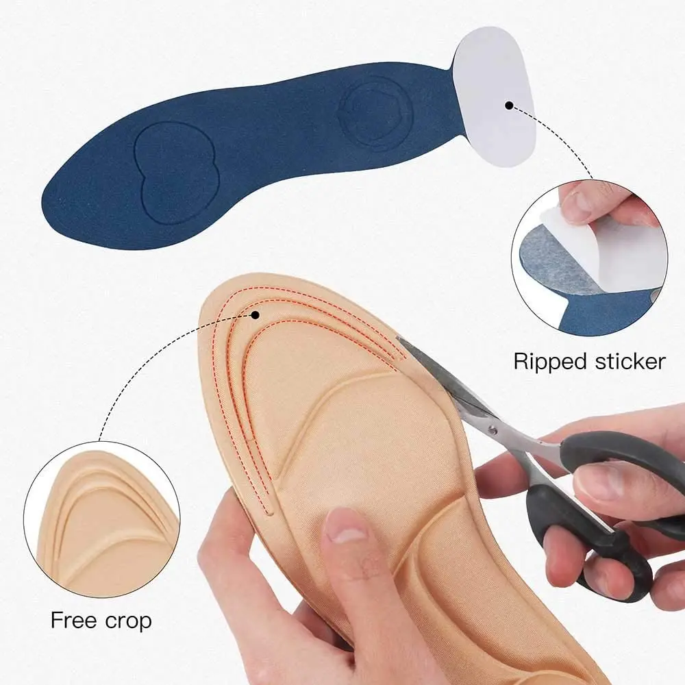 Semelles Intérieures En Mousse à Mémoire De Forme 4D En PU Pour Un Confort Accru Xl 93391735