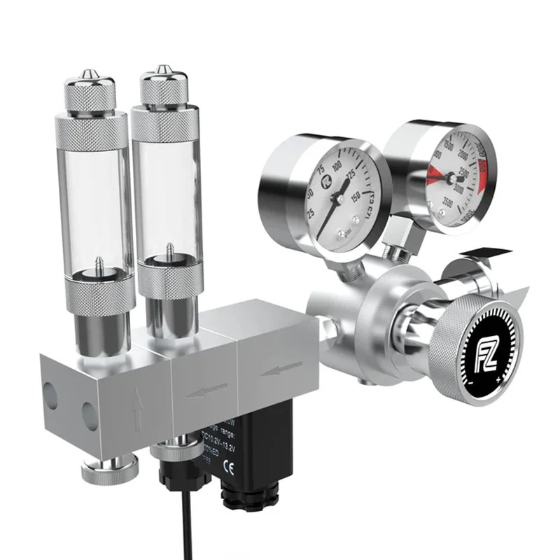Fzone Pro Aquarium CO2 Regulator Pressure Solenoid High Cylinder Valve Accessories Fish Tank Equipment Carbon Dioxide Reducer 2