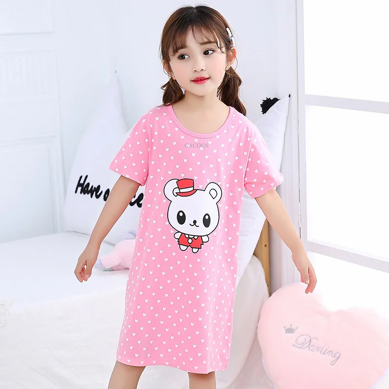 Kids Nightgowns Girls Nightgowns Girls Dress Unicorn Princess Summer Cotton Nightdress