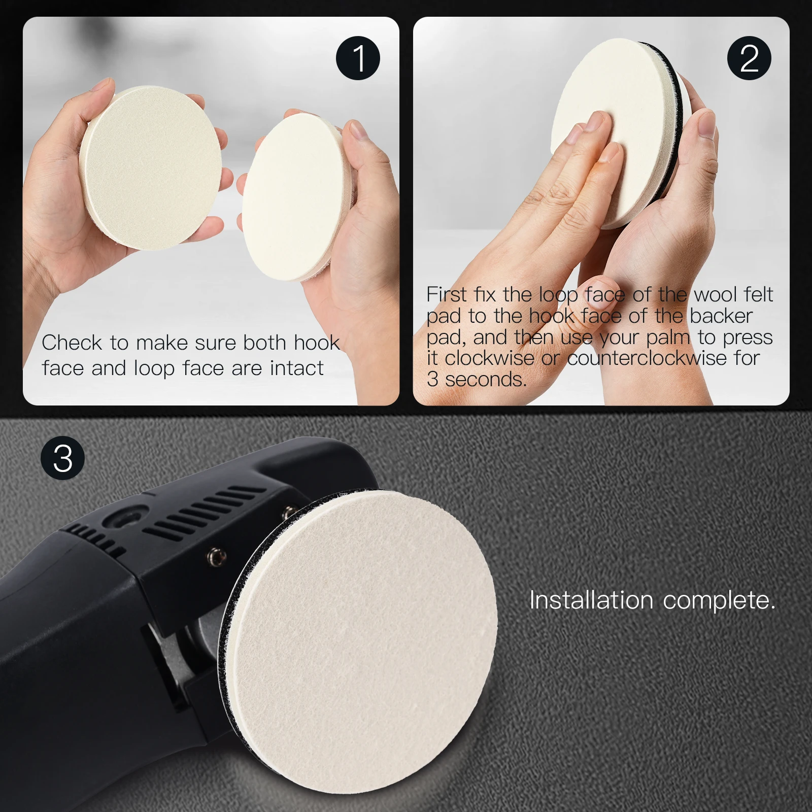 NEW Cerium Oxide Wool Polishing Pad 1PC for Glass Rainbow Effect Removal Glass Water Stains Alkali Acid Frost