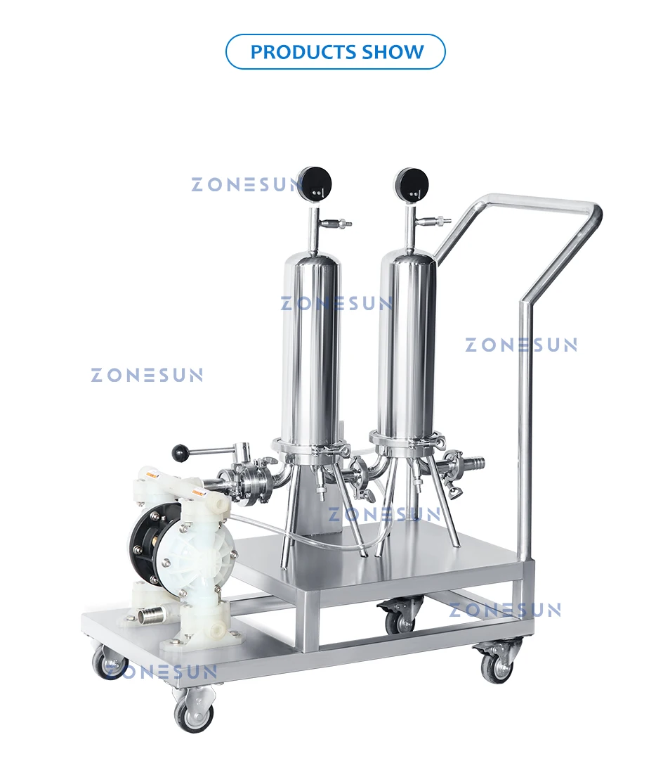 ZONESUN ZS-PF2 Bomba de diafragma neumática a prueba de explosiones Filtro de líquido de perfume de alcohol 