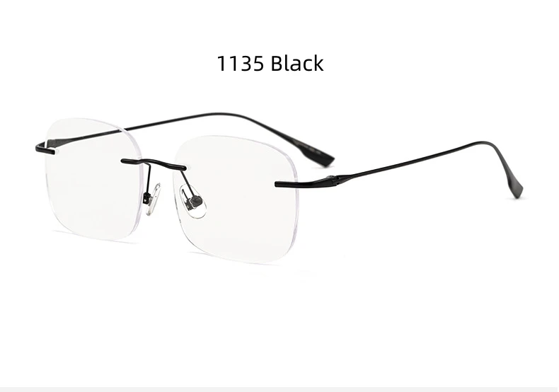 Firada Mode bequeme Brillen Frauen neue Vintage Titan randlose Brillen optische Brille Rahmen für Männer 1136 – Detail 15