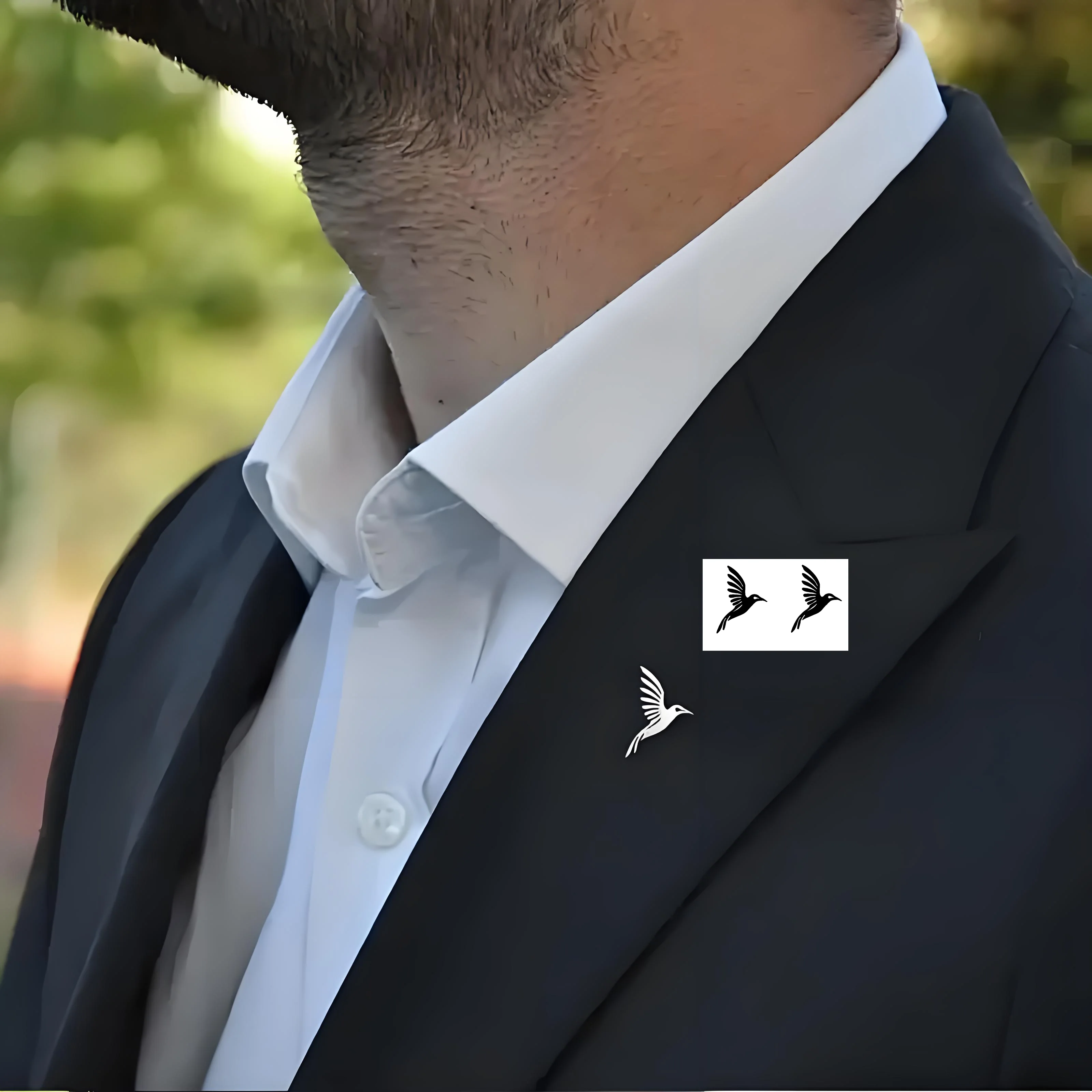 Men&rsquo;s Replaceable Brooch Set Metal Lapel Pins for Formal Suits Custom Logo Image for Business Personalized Gifting