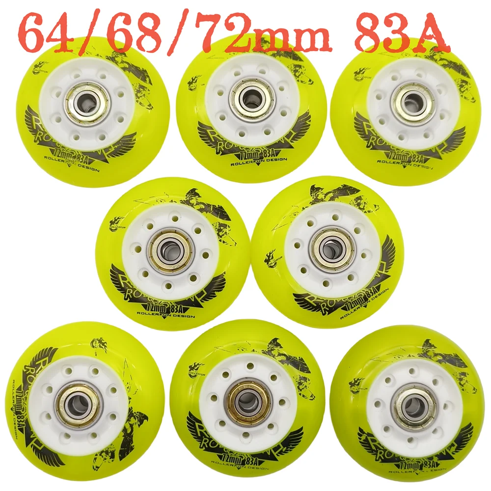 Skate wheel 64mm 68mm 72mm 70mm 83A 84A 8wheels/lot for Children