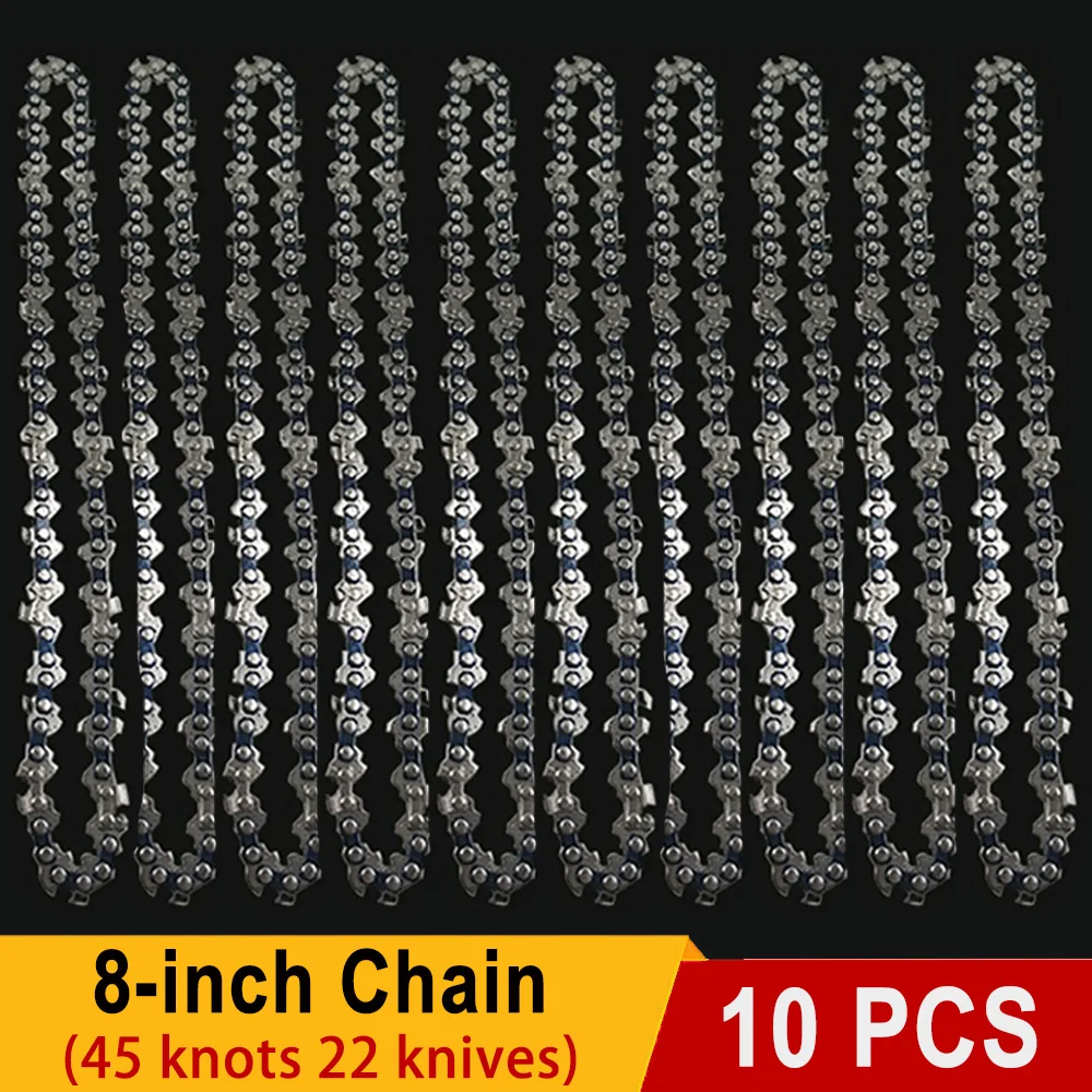 Portable 8-Inch Mini Chainsaw Chain with 45 Knots and 22 Blades for Precision Pruning and Logging