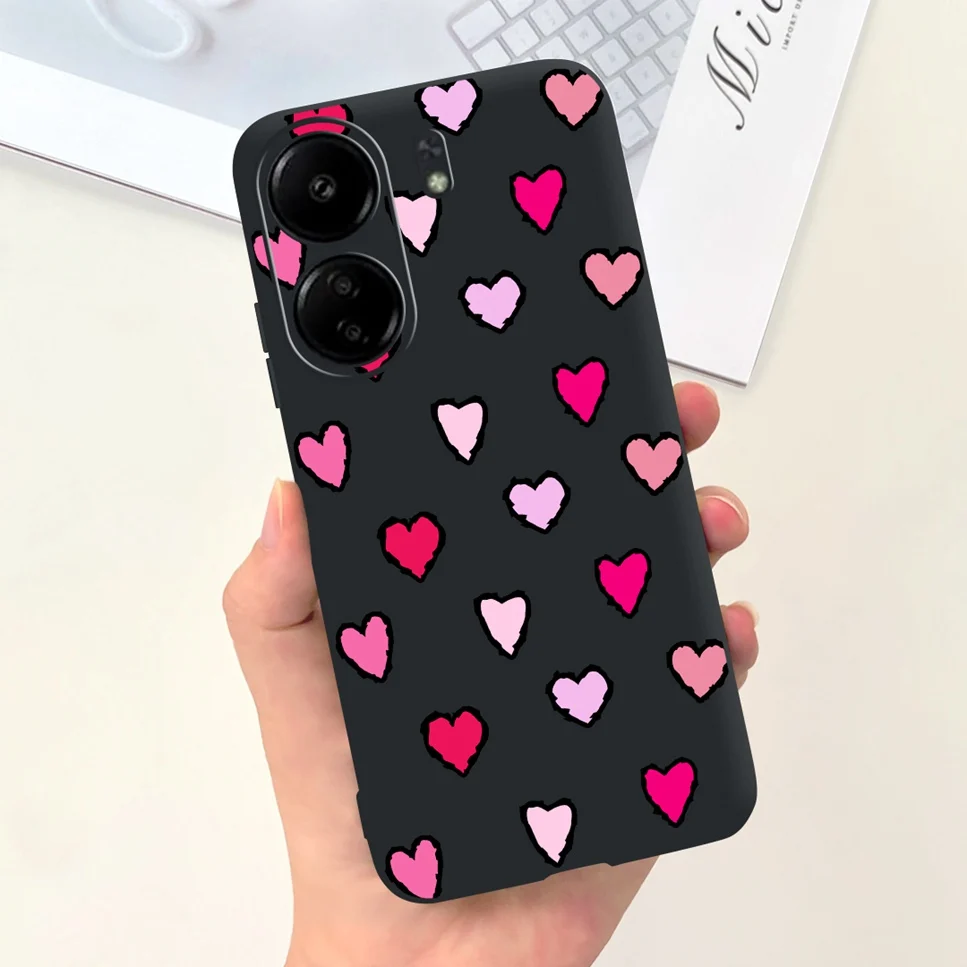 For Xiaomi POCO C65 Case Cute Cartoon Cat Painted TPU Silicone Back Cover For Xioami POCO C65 POCOC65 C 65 6.74 Phone Case Funda