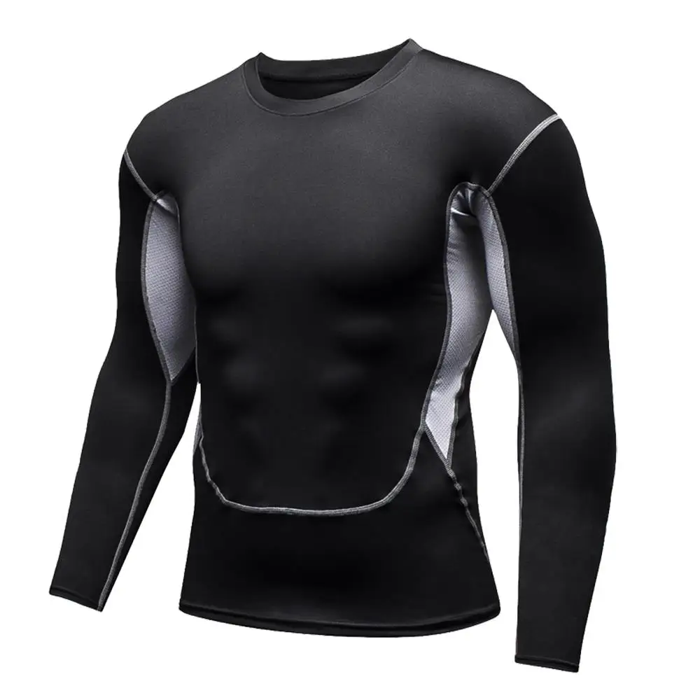 Compression Shirt Quick Dry Motorcycle Tight T-Shirt Men Gym Fitness T Mens Long Sleeve Summer Boxing Jersey Rashguard