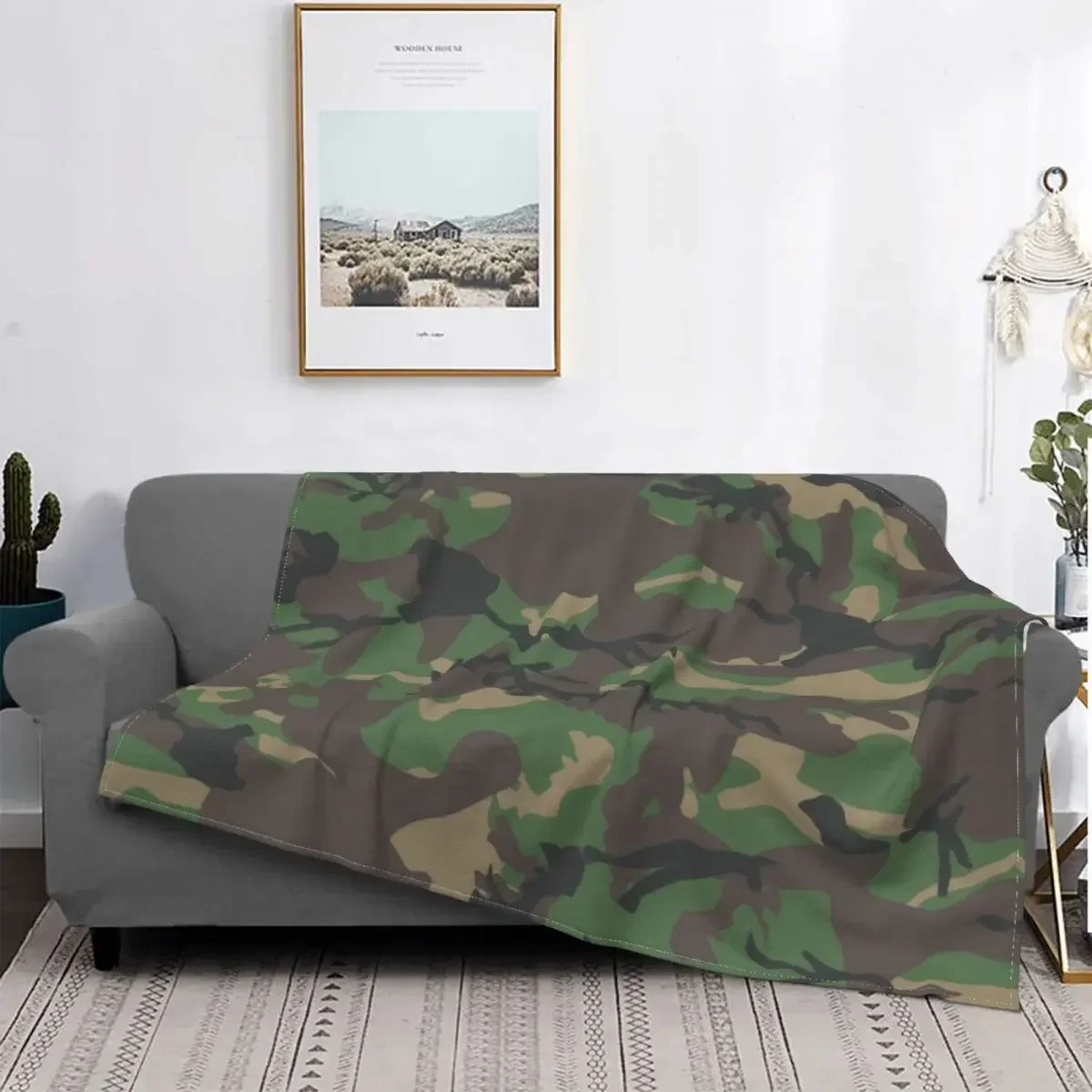 

Camouflage Military Flannel Blanket Fashion Bed Sofa Air Conditioning Fashionable LeisurePicnic Travel Napping CustomizableThrow
