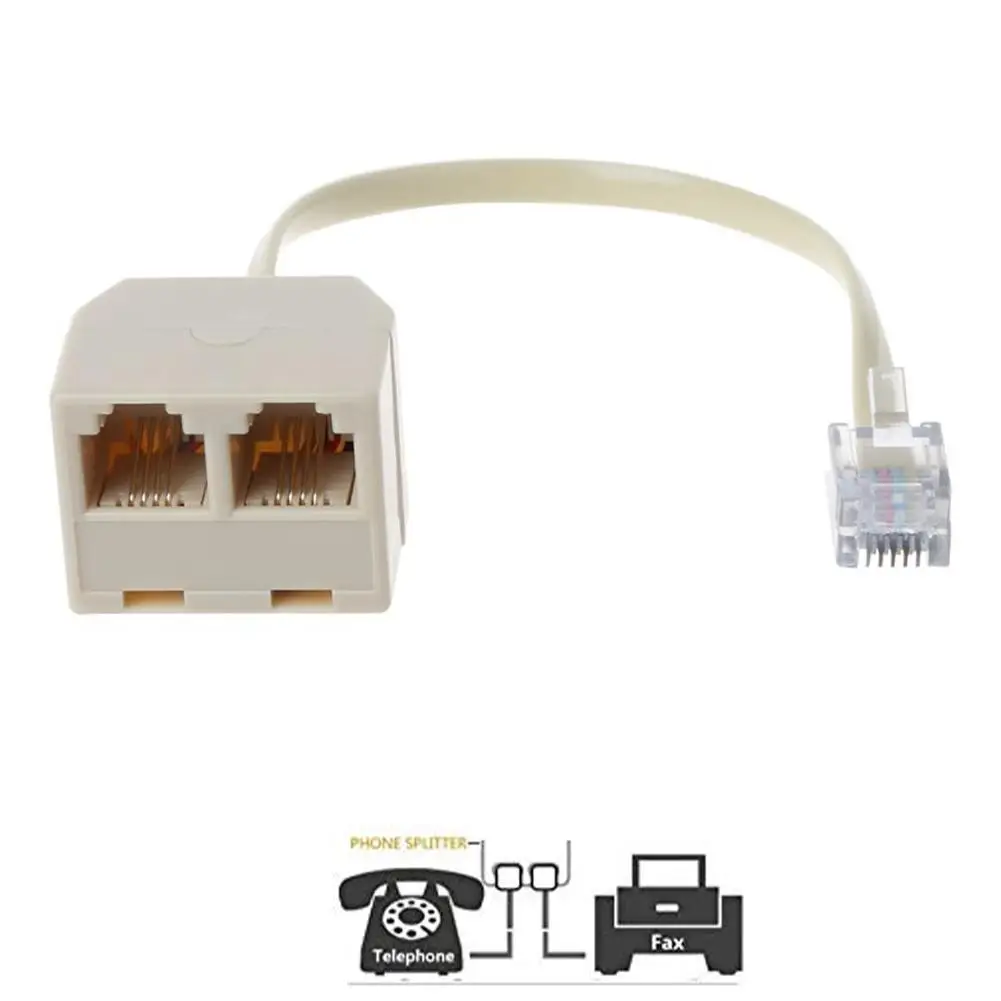 

RJ11 One To Two Junction Box Telephone Adapter One Corner Metric Branch Female Two To K4S0