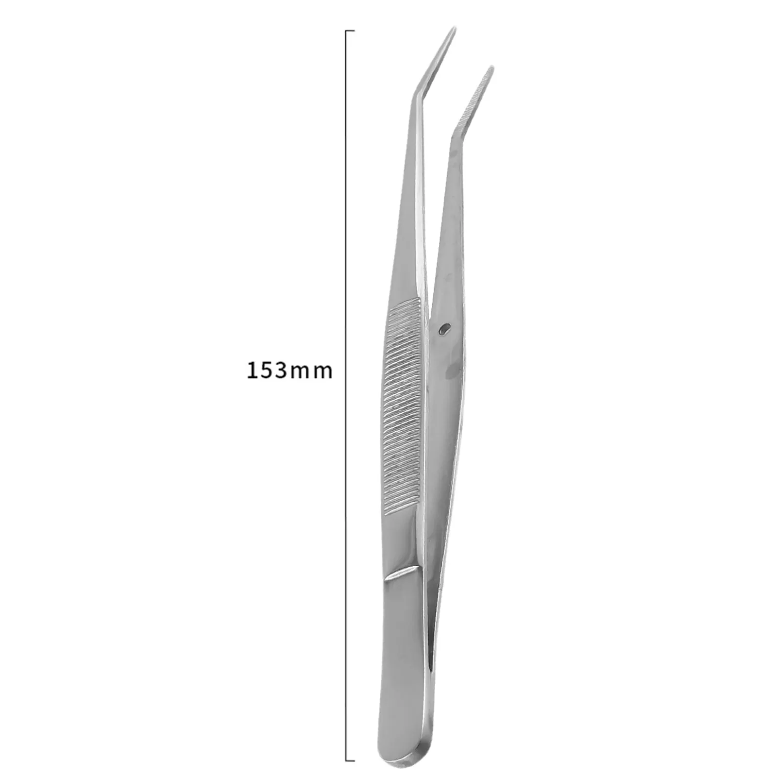Precision Tweezers Tweezer Tool Stainless Steel With Curved Pointed Nail Art For Picking Rhinestones 15.3cm Medical Dental