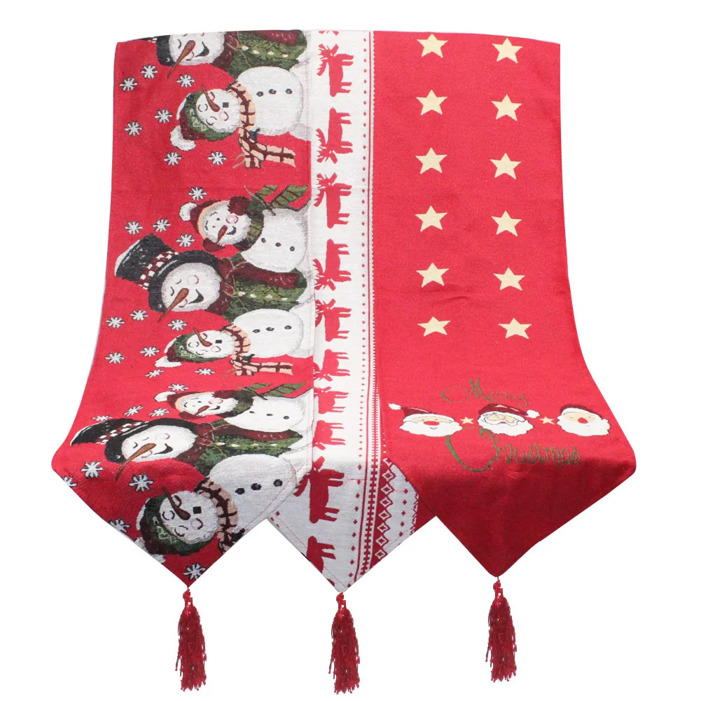 

Table Runner Christmas Decoration Polyester Cotton Creative Tablecloth Home Decoration