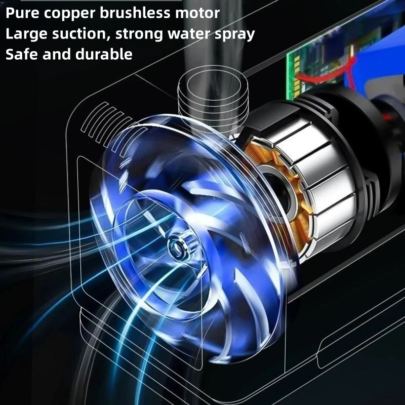 Máquina de banho elétrica de acampamento ao ar livre Chuveiro banheiro portátil Bomba de água sem escova de cobre puro do motor Bateria de lítio 6000mah Exibição de temperatura de indução inteligente Instalação simples