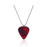 Collier de médiator de guitare, pendentif en forme de cœur et de rubis, chaîne de clavicule Eddie Munson, Punk étrange, choses d'horreur, ras du cou, bijoux Cospaly, cadeaux 5