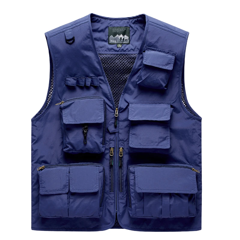 2024 New Men's Vest Multi-Pocket Military Tactical Vest Mesh Breathable Detachable Waistcoat Outdoor Mountaineering Fishing Wear