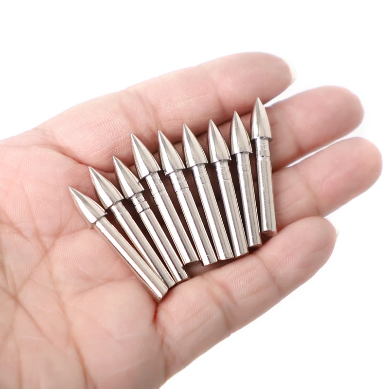 

12/24pcs 60 grain Arrowhead iron Bullet Point Tip For ID 4.2 mm Arrow Shaft Accessories Archery Bow Hunting