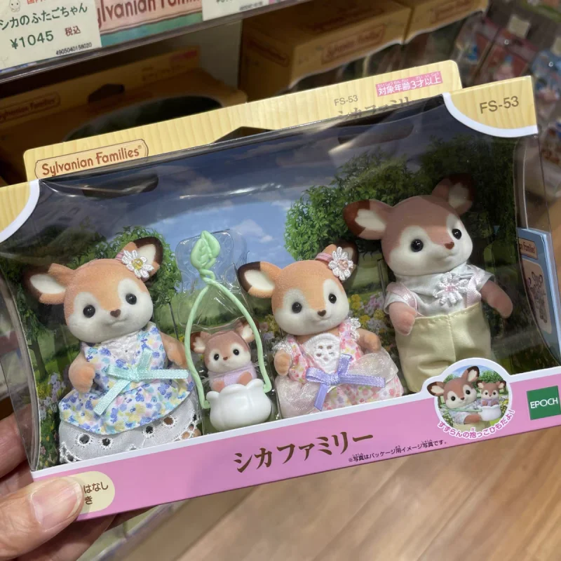 Sylvanian Families Anime Figure Deer Family Kawaii Doll Decoration Pendant Forest Families Room Ornaments Birthday Gift anime girl figures animal toy set cartoon toy