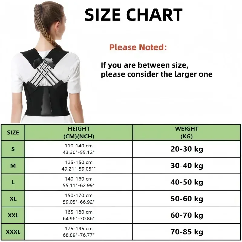 Posture Back Brace Adjustable Back Support Strap to Prevent Spinal Distortion and Hunchback for Men Women corrector de postura 6