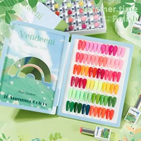 Vendeeni – ensemble de vernis Gel d'été végétalien à haut pigment, boîte OEM, marque privée gratuite, TPO HEMA 36 couleurs, Collection de vernis à ongles Gel néon 2