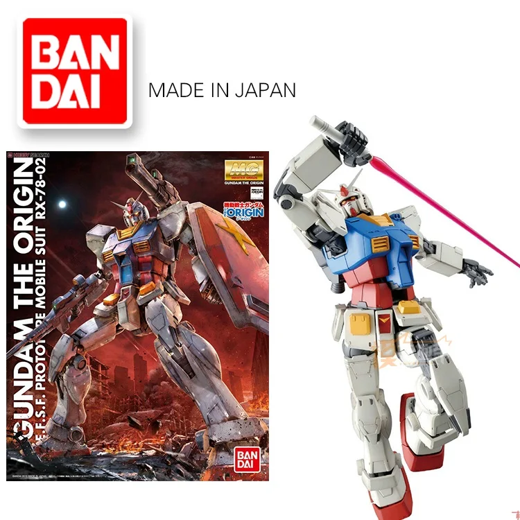 

Original BANDAI Model Kit Anime Figure MG 1/100 RX-78-2 GUNDAM The Origin Version Action Figures Transformation Robot Kit