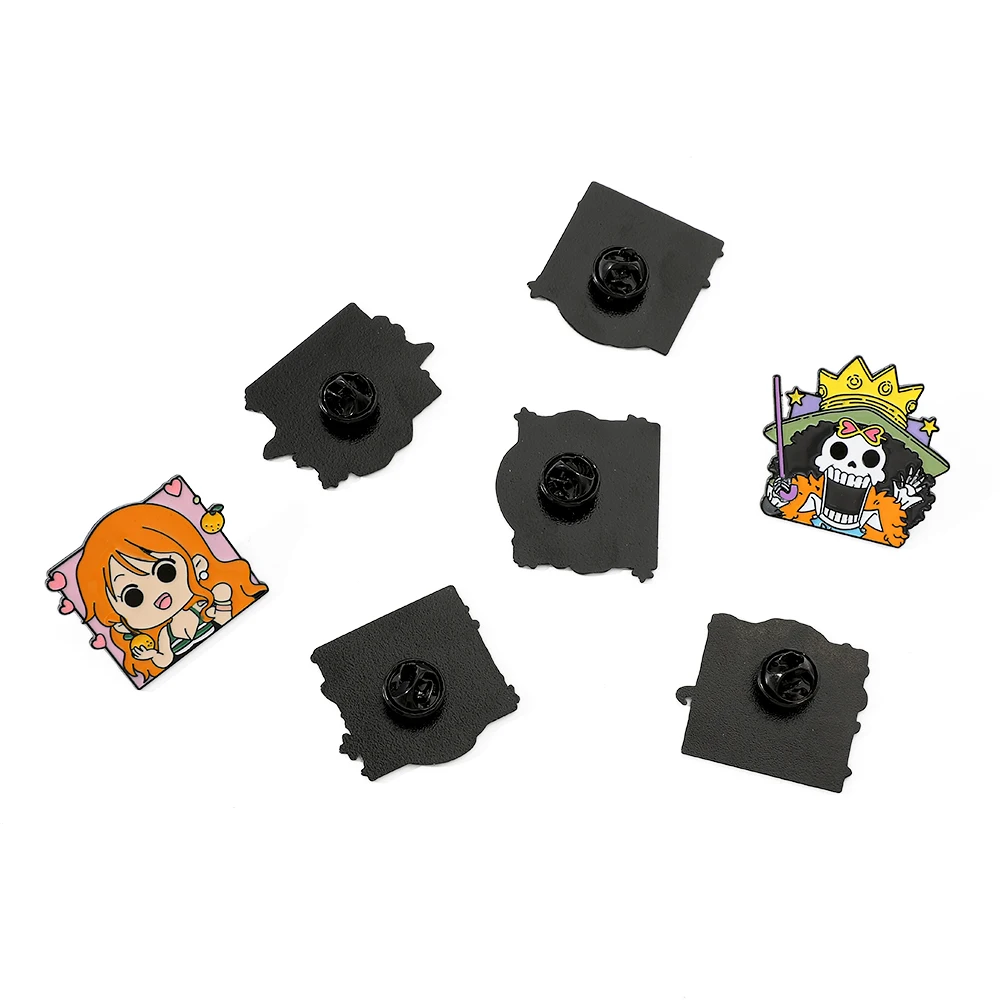 Enamel Pin Metal Badge Cartoon ONE PIECE Brooch Creative Funny Usopp 10 Pcs Clothing Backpack Accessories
