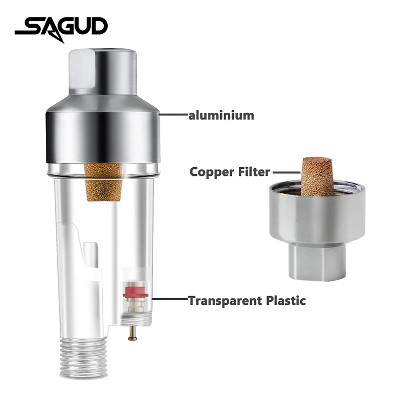 SAGUD Airbrush Accessories In-Line Mini Air Filter and Water Trap