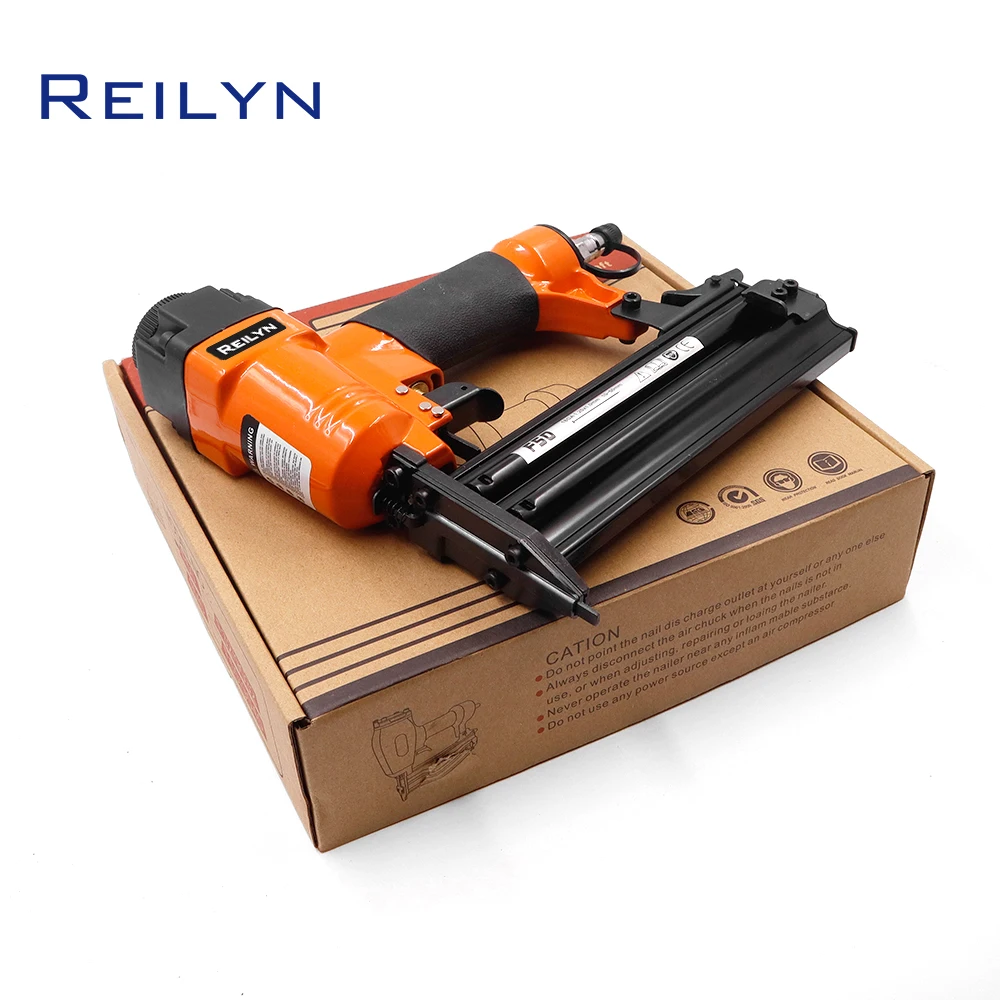 

Reilyn Air Nail Gun F50 Air Stapler Gun 18Ga finish Nail Gun 25-50mm Nailing Tools Pneumatic Upholstery Air Framing Nailer